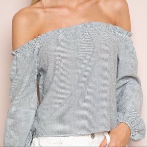 brandy off the shoulder long sleeve